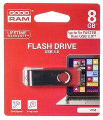 Muistitikku Goodram UTS3 8GB 3.0, punainen hinta ja tiedot | Muistitikut | hobbyhall.fi