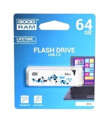 Muistitikku Goodram Flashdrive Cl!Ck 64GB USB 2.0 sisältää värikkäitä kuvioita hinta ja tiedot | Muistitikut | hobbyhall.fi