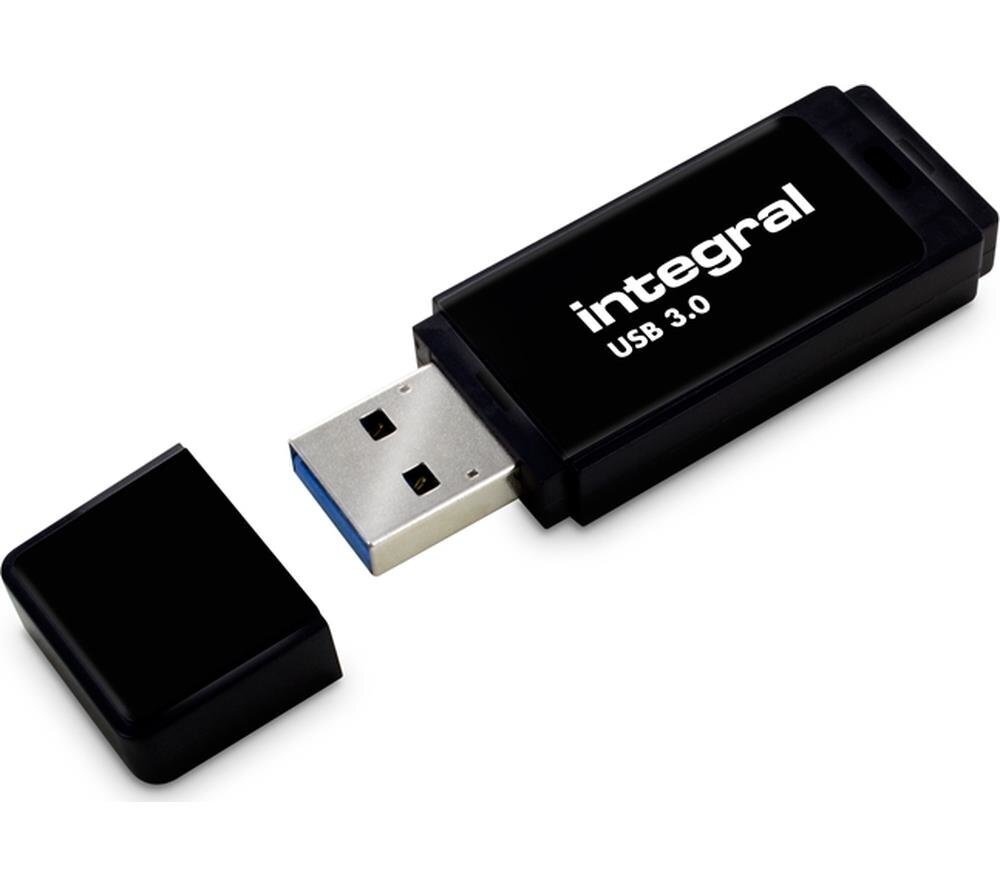 Integral USB 64GB Black, USB 3.0 with removable cap hinta ja tiedot | Muistitikut | hobbyhall.fi