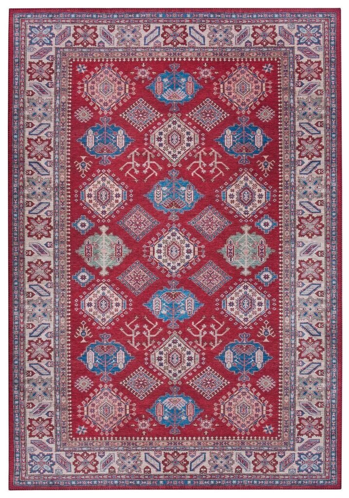 Asmar Bedri Kazak Nouristan -matto, kapea malli, 80 x 200 cm, punainen / monivärinen hinta ja tiedot | Isot matot | hobbyhall.fi