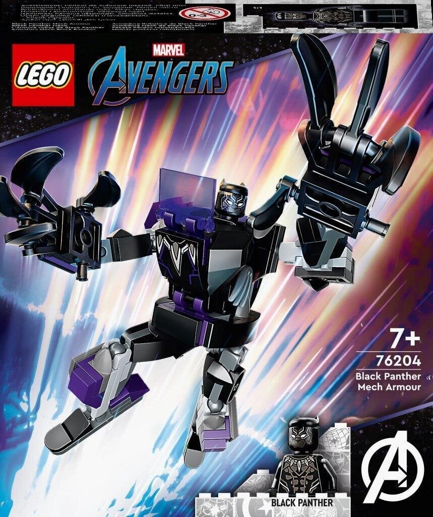 76204 LEGO® Marvel Super Heroes Black Panther panssaroitu robotti hinta ja tiedot | LEGOT ja rakennuslelut | hobbyhall.fi