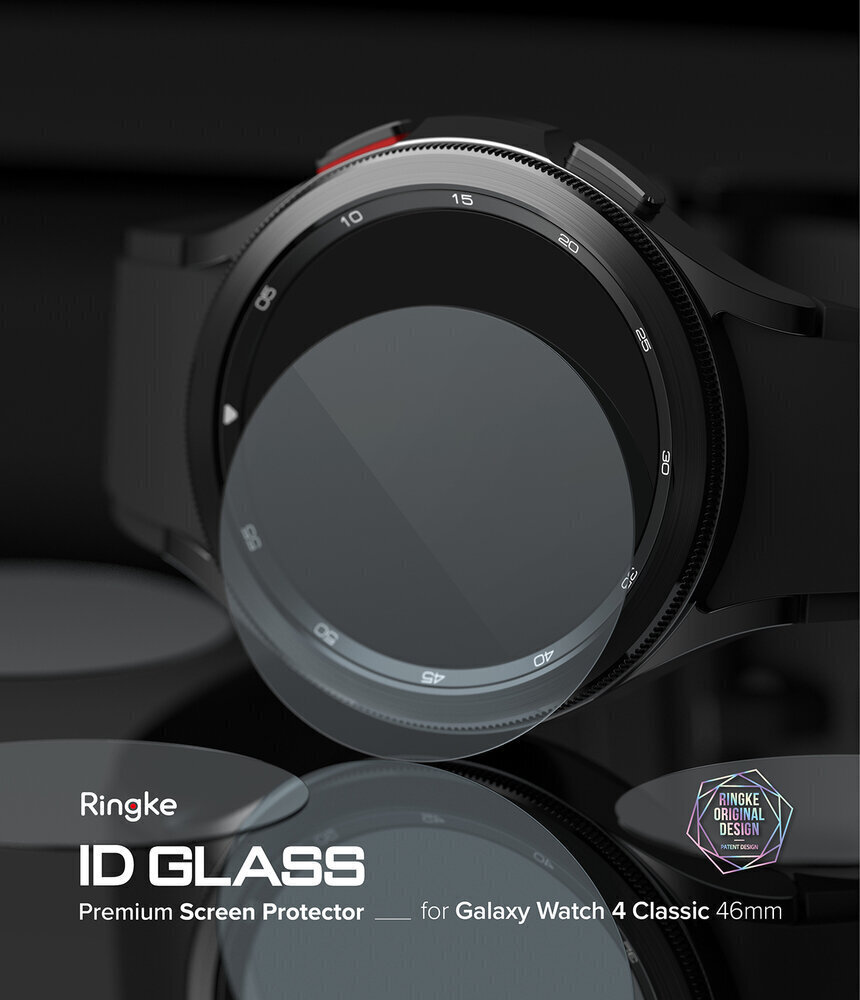 Pyöreä IDGL karkaistu lasi Samsung Galaxy Watch 4 - 46 mm, 4 kpl. hinta ja tiedot | Näytönsuojakalvot ja -lasit | hobbyhall.fi