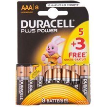 Duracell Plus Power MN2400 AAA (LR03), 8-pack hinta ja tiedot | Paristot | hobbyhall.fi