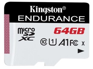Kingston Endurance UHS-I U1 64 GB, micro hinta ja tiedot | Puhelimen muistikortit | hobbyhall.fi