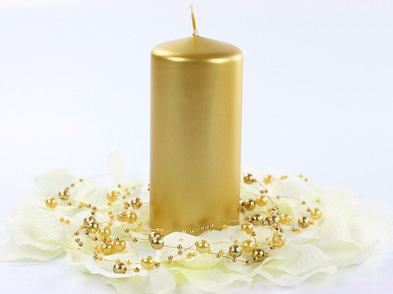Kynttilät, kultainen, 12x6 cm, palavat jopa 20 tuntia, 1 pakkaus / 6 kpl hinta ja tiedot | Kynttilät ja kynttilänjalat | hobbyhall.fi