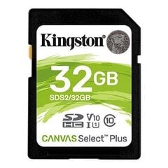 Kingston Canvas Select Plus UHS-I 32 GB, hinta ja tiedot | Kingston Tietokoneet ja pelaaminen | hobbyhall.fi