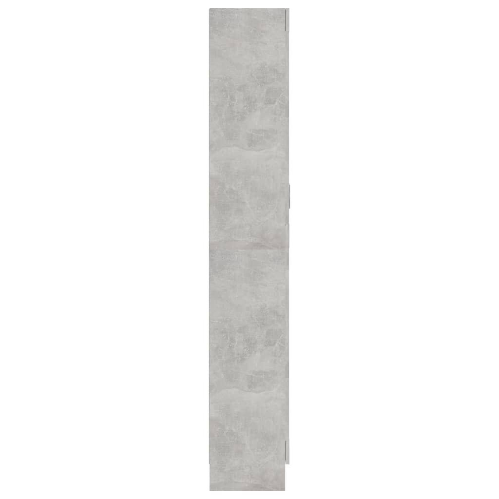 vidaXL Vitriinikaappi betoninharmaa 82,5x30,5x185,5 cm lastulevy hinta ja tiedot | Vitriinit | hobbyhall.fi