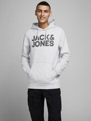 JACK & JONES miesten collegepaita 12152840 * 01, vaaleanharmaa. hinta ja tiedot | Miesten puserot ja hupparit | hobbyhall.fi