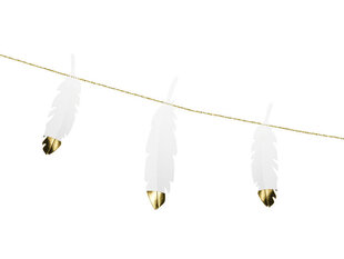 Juhlakoriste Feathers White 1,6 m hinta ja tiedot | Juhlakoristeet | hobbyhall.fi