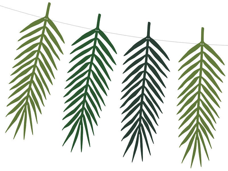 Juhlakoriste Aloha Tropical Leaves, 1,25 m (1 kpl) hinta ja tiedot | Juhlakoristeet | hobbyhall.fi