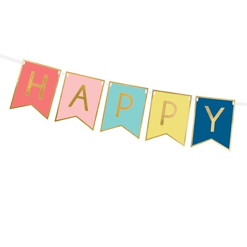 Juhlakoriste Happy Birthday Mix, 15x175 cm, 1 kpl / 1 kpl hinta ja tiedot | Juhlakoristeet | hobbyhall.fi