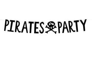 Juhlakoriste Pirates Party, musta, 14x100 cm, 1 kpl hinta ja tiedot | Juhlakoristeet | hobbyhall.fi