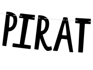 Juhlakoriste Pirates Party, musta, 14x100 cm, 1 kpl hinta ja tiedot | Juhlakoristeet | hobbyhall.fi