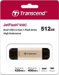 Transcend TS512GJF930C hinta ja tiedot | Muistitikut | hobbyhall.fi