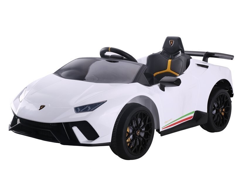 Sähköauto yhdelle lapselle ”Lamborghini Huracan”, valkoinen hinta ja tiedot | Lasten sähköautot | hobbyhall.fi