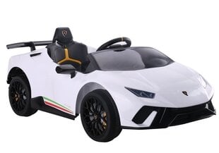 Sähköauto yhdelle lapselle ”Lamborghini Huracan”, valkoinen hinta ja tiedot | Lasten sähköautot | hobbyhall.fi