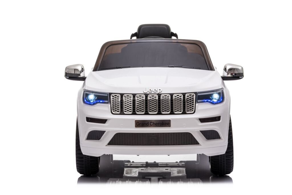 Yksipaikkainen sähköauto Jeep Grand Cherokee, valkoinen hinta ja tiedot | Lasten sähköautot | hobbyhall.fi