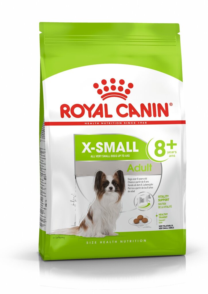 Royal Canin X-Small Adult 8+, 1,5 kg. hinta ja tiedot | Koiran kuivaruoka | hobbyhall.fi