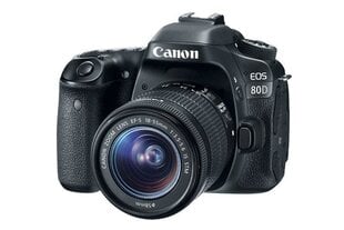 SLR-kamera Canon EOS 80D EF-S 18-55mm IS STM hinta ja tiedot | Canon Puhelimet, älylaitteet ja kamerat | hobbyhall.fi