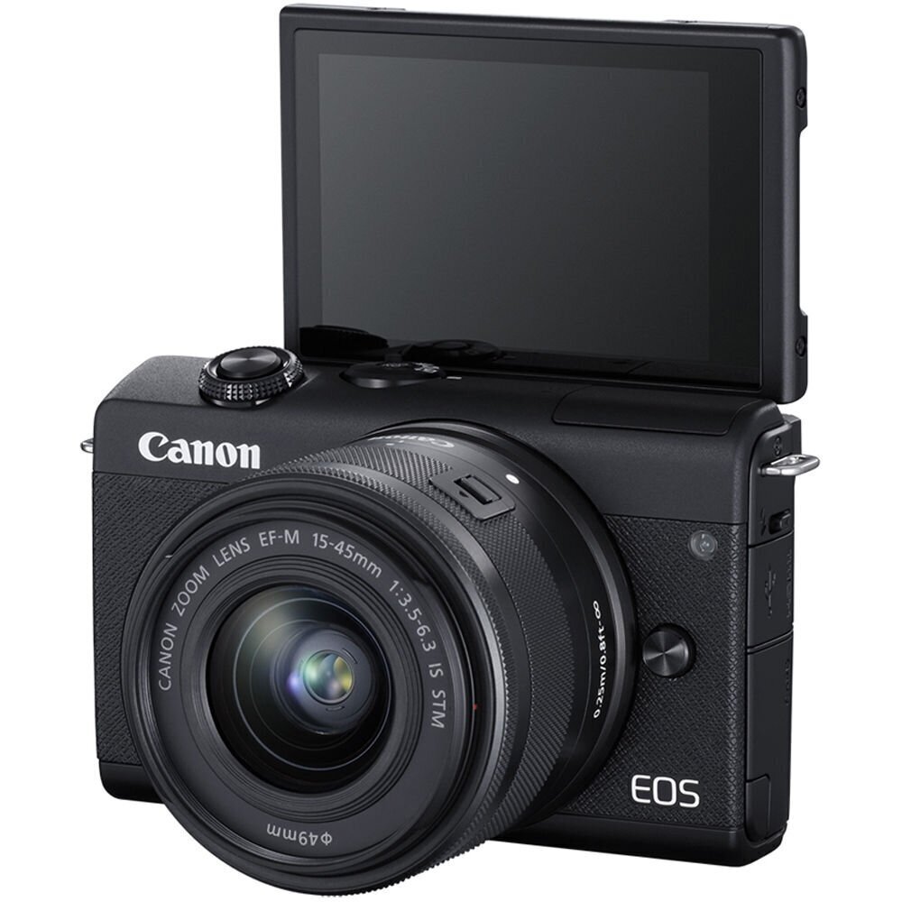 Canon EOS M200 + EF-M 15-45mm IS STM, musta hinta ja tiedot | Kamerat | hobbyhall.fi