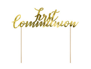 Juhlakoriste First Communion Gold 21 cm (1 laatikko / 50 kpl) hinta ja tiedot | Tarjoiluastiat ja aterimet juhliin | hobbyhall.fi