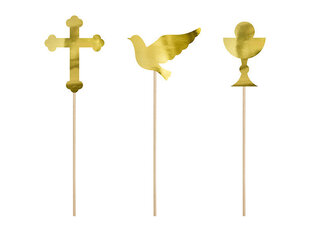 Juhlakoriste First Communion Gold 31,5 cm (1 laatikko / 50 pakkausta) (1 pakkaus / 6 kpl) hinta ja tiedot | Tarjoiluastiat ja aterimet juhliin | hobbyhall.fi