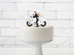 Kakunkoriste Newly-weds on a motorcycle 11,5 cm (1 laatikko / 30 kpl) hinta ja tiedot | Tarjoiluastiat ja aterimet juhliin | hobbyhall.fi