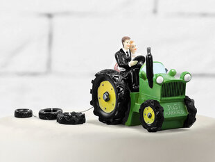 Kakunkoriste Newly-weds in a tractor 11 cm hinta ja tiedot | Tarjoiluastiat ja aterimet juhliin | hobbyhall.fi