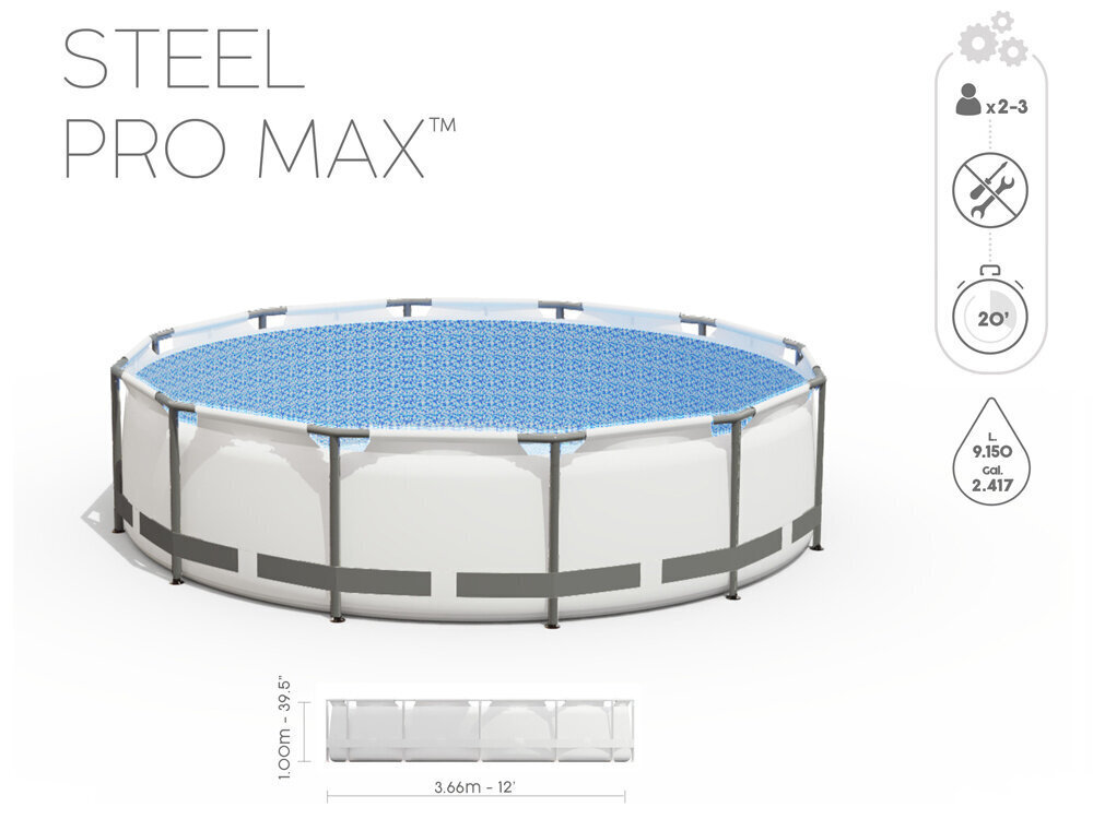 .uima-allas Bestway ”Steel Pro Max”, 366x100 hinta ja tiedot | Uima-altaat | hobbyhall.fi