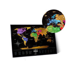 Raaputa maailmankartta Black World hinta ja tiedot | Maailmankartat | hobbyhall.fi