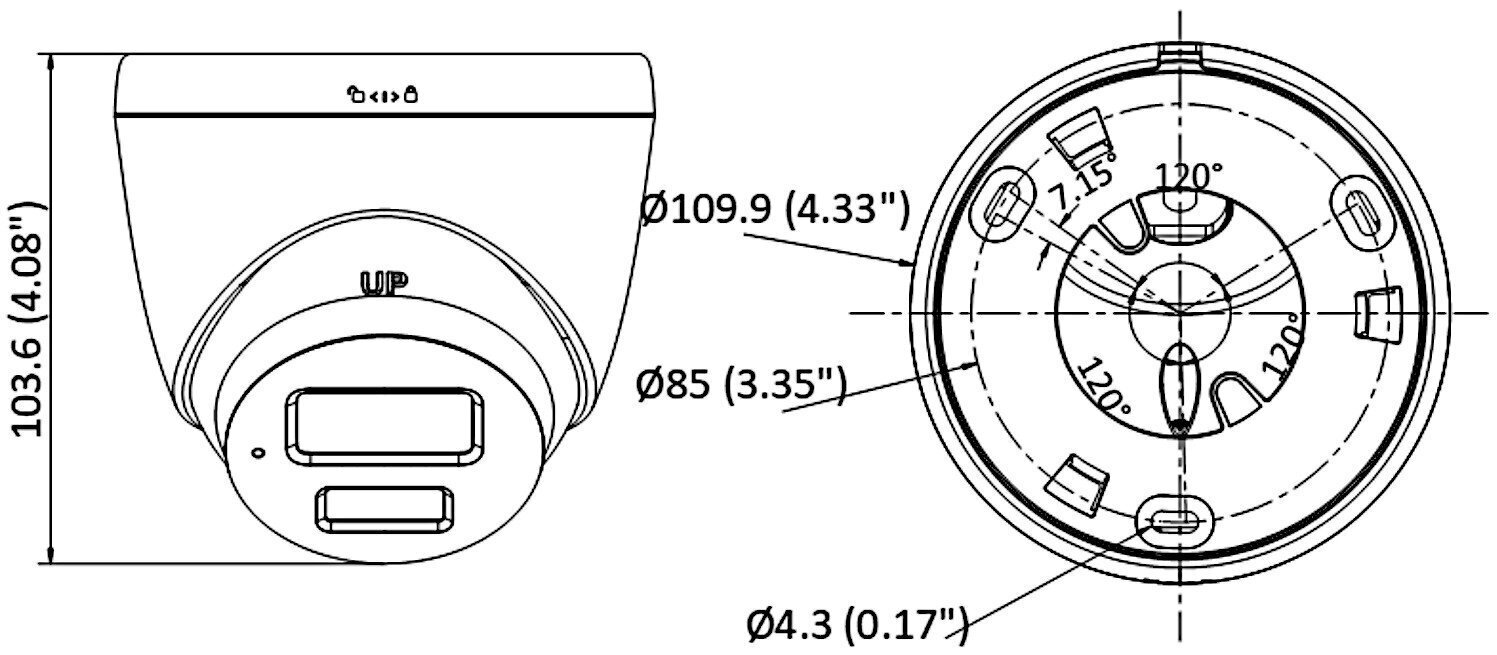 DS-2CD1347G0-L(2.8mm)(C) ColorVu 4 Mpx Hikvision IP-verkkokamera hinta ja tiedot | Valvontakamerat | hobbyhall.fi
