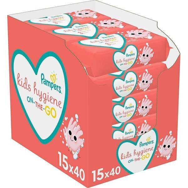 Kosteuspyyhkeet PAMPERS Hygiene, 15x40 kpl hinta ja tiedot | Vauvojen kosteuspyyhkeet | hobbyhall.fi