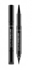 GOSH Giant Pro Double Liner -silmänrajauskynä, 1.5 g + 2.5 ml, 001 Black hinta ja tiedot | Silmämeikit | hobbyhall.fi