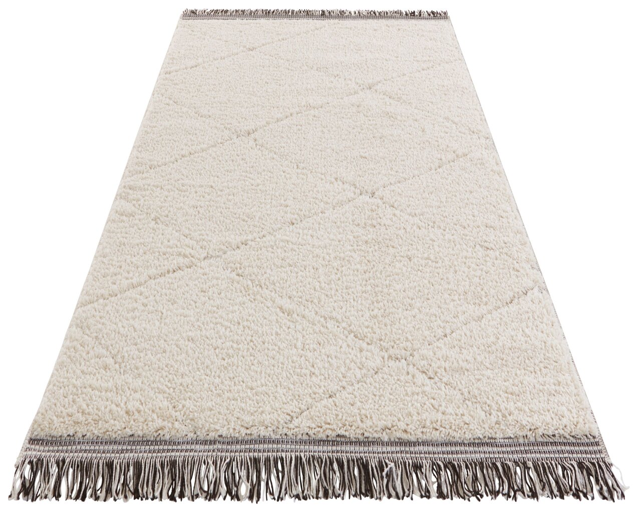 Mint Rugs New Handira Danaki -matto, kapea, 80 x 150 cm, kerma / harmaa hinta ja tiedot | Isot matot | hobbyhall.fi