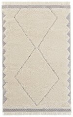 Mint Rugs New Handira Ciret -matto, kapea, 80 x 150 cm, kerma / harmaa hinta ja tiedot | Isot matot | hobbyhall.fi