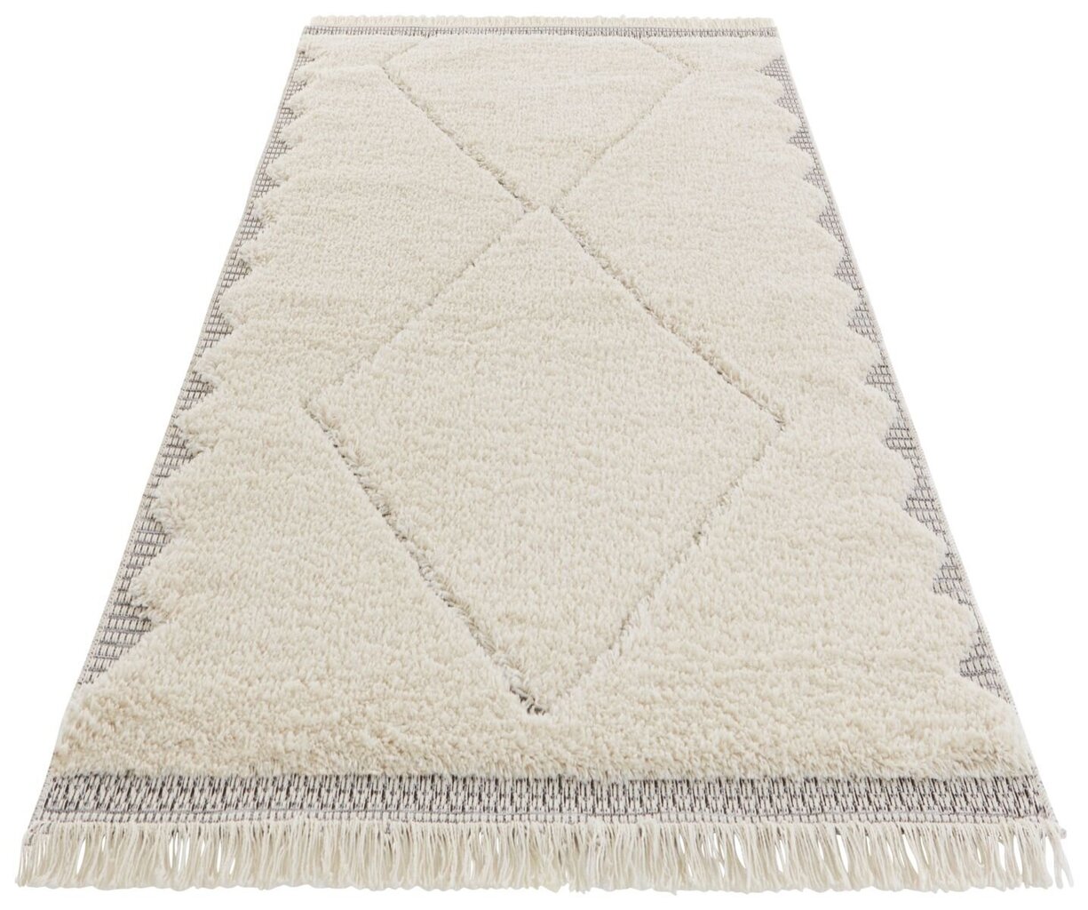 Mint Rugs New Handira Ciret -matto, 200 x 290 cm, kerma / harmaa hinta ja tiedot | Isot matot | hobbyhall.fi