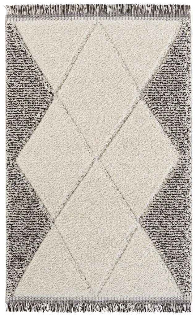 Mint Rugs New Handira Sinai -matto, 120 x 170 cm, kerma / musta hinta ja tiedot | Isot matot | hobbyhall.fi