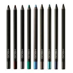 GOSH Velvet Touch Eye Liner -vedenkestävä silmänrajauskynä, 1.2 g, 008 Silver Screen hinta ja tiedot | Silmämeikit | hobbyhall.fi