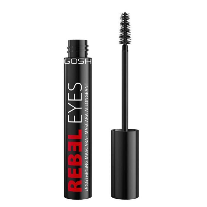 GOSH Rebel Eyes Lengthening Mascara -ripsiväri, 9 ml, 001 Extreme Black hinta ja tiedot | Silmämeikit | hobbyhall.fi