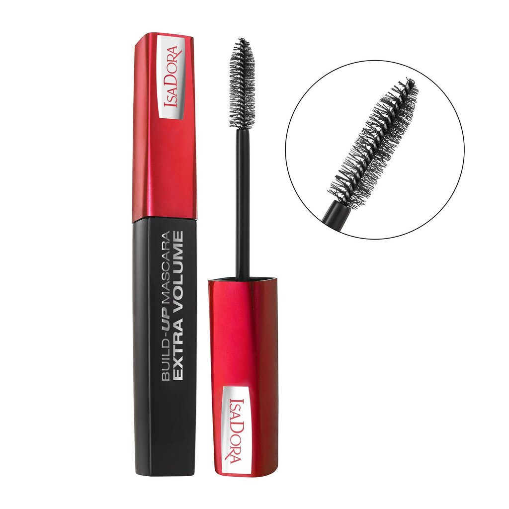 Mascara IsaDora Build-up Extra Volume 12 ml, 02 Dark Brown hinta ja tiedot | Silmämeikit | hobbyhall.fi