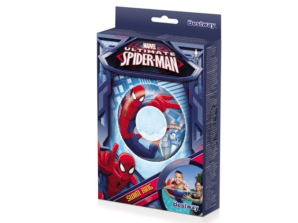 Puhallettava uimarengas Spider-Man Bestway, 56 cm hinta ja tiedot | Puhallettavat vesilelut ja uima-asusteet | hobbyhall.fi