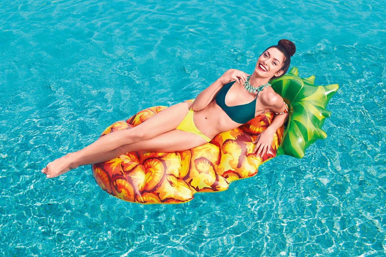 Puhallettava patja Bestway Pineapple, 174x96 cm hinta ja tiedot | Puhallettavat vesilelut ja uima-asusteet | hobbyhall.fi