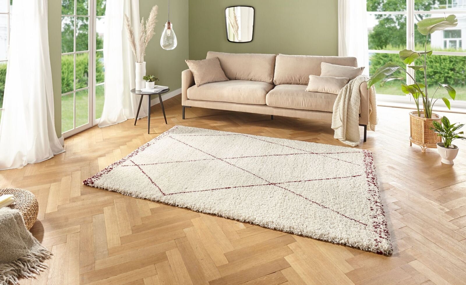 Mint Rugs Allure Roha -matto, 160 x 230 cm, kerma / punainen hinta ja tiedot | Isot matot | hobbyhall.fi