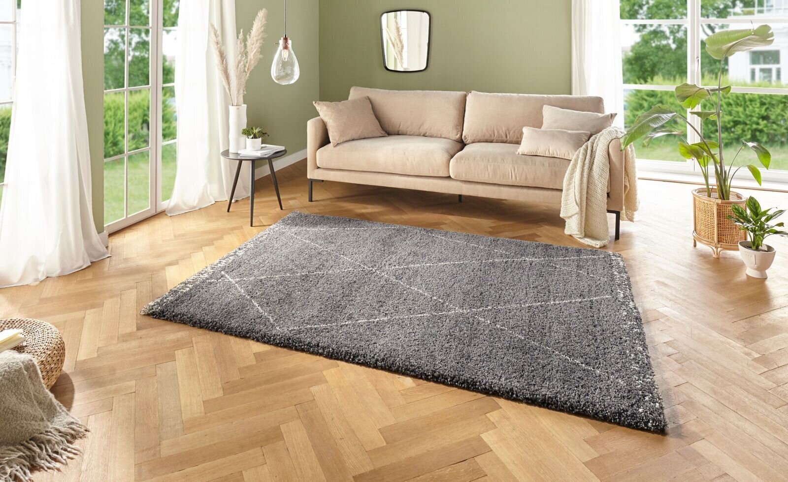 Mint Rugs Allure Roha -matto, kapea, 80 x 150 cm, harmaa / kerma hinta ja tiedot | Isot matot | hobbyhall.fi