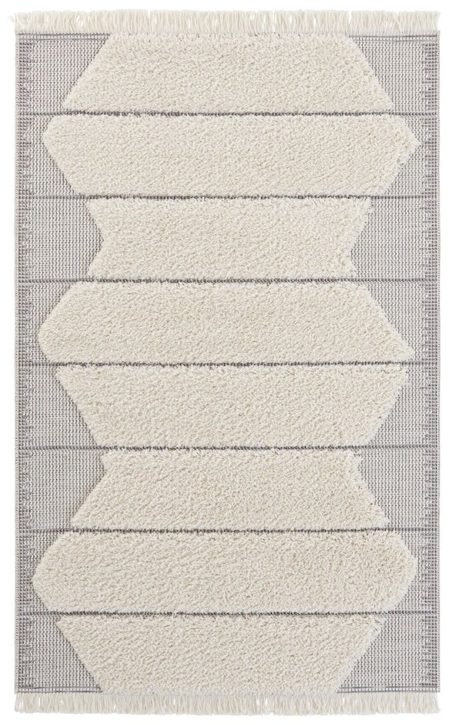 Mint Rugs New Handira Hutu -matto, kapea, 80 x 150 cm, kerma / harmaa hinta ja tiedot | Isot matot | hobbyhall.fi