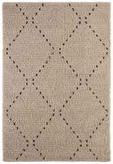 Mint Rugs Retro Basay -matto, kapea, 80 x 150 cm, beige / musta hinta ja tiedot | Isot matot | hobbyhall.fi