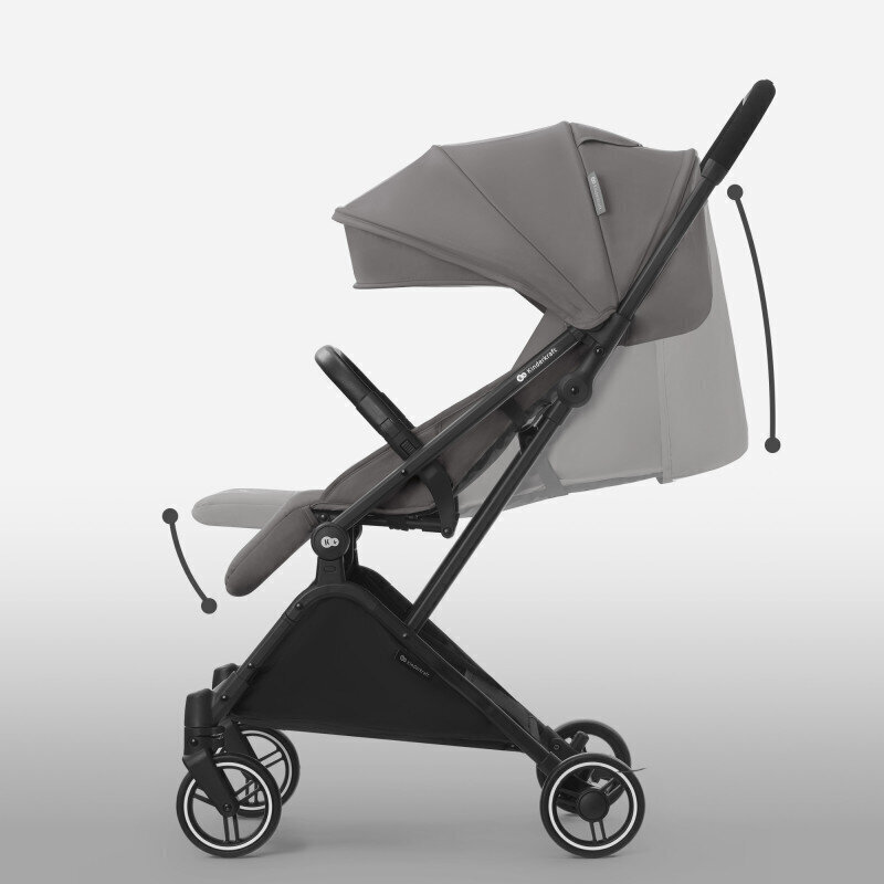 Lastenrattaat Kinderkraft Indy, Cozy Grey hinta ja tiedot | Vaunut ja rattaat | hobbyhall.fi