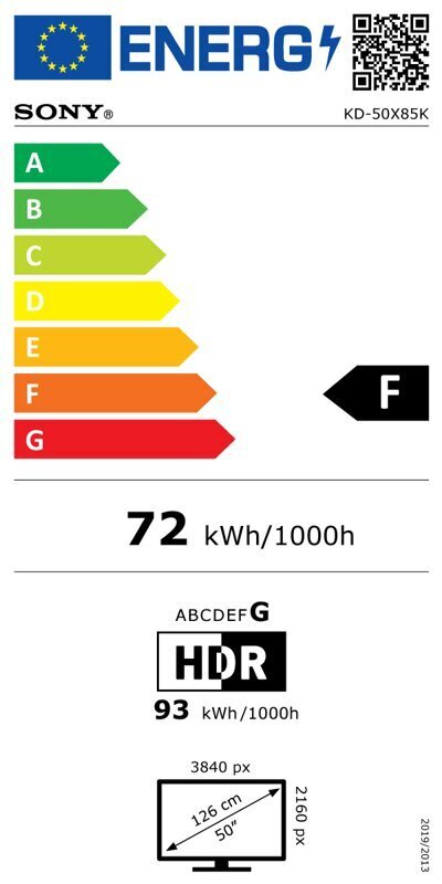 Sony 50" 4K UHD LED Google TV KD50X85KAEP hinta ja tiedot | Televisiot | hobbyhall.fi