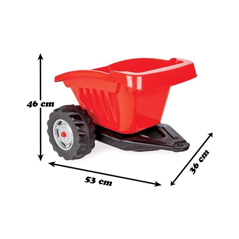 Traktoriperävaunu Woopie Active Trailer, punainen hinta ja tiedot | Poikien lelut | hobbyhall.fi