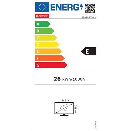 Allview 32" HD Ready LED televisio 32ATC6000-H hinta ja tiedot | Televisiot | hobbyhall.fi